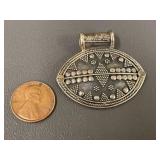 Antique Sterling Silver Tribal Pendant 925