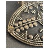 Antique Sterling Silver Tribal Pendant 925