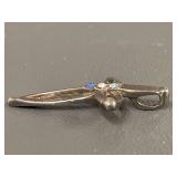 Sterling Silver Cross Pendant with Gemstones