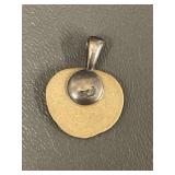 Sterling Silver Pendant with Green Stone