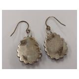 Vintage Sterling Silver Turquoise Earrings