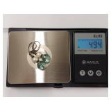 Sterling Silver Pearl & Crystal Bead Drop Earrings 925