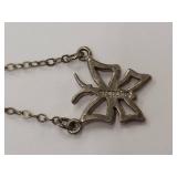 Vintage Sterling Silver Butterfly Necklace