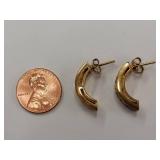 Multi-Gemstone 925 Gold Tone Hoop Earrings