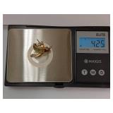 Multi-Gemstone 925 Gold Tone Hoop Earrings