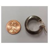 Sterling Silver 925 Vintage Hoop Earrings with Intricate Design