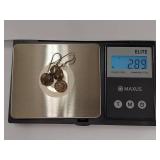 Unique Sterling Silver Glass and Stone Earrings