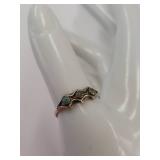 Sterling Silver Ring with Three Stones