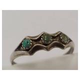 Sterling Silver Ring with Three Stones