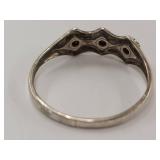 Sterling Silver Ring with Three Stones