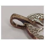 Sterling Silver Clover Cut-Out Pendant with Stones