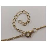 Sterling Silver Gold Tone Moon & Star Necklace