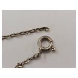 Beautiful Vintage Sterling Silver Amber Necklace