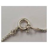 Sterling Silver Aqua Gem Teardrop Necklace