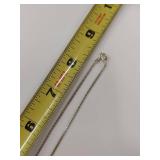 Sterling Silver Aqua Gem Teardrop Necklace