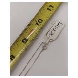 Sterling Silver Teach Apple Pendant Necklace