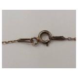 Sterling Silver Gold Tone Sparkling Pendant Necklace