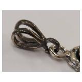 Sterling Silver Pendant with Purple Stone 925