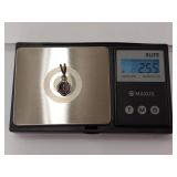 Sterling Silver Pendant with Purple Stone 925