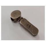 Elegant Sterling Silver Pendant with Pearl and Aqua Stone