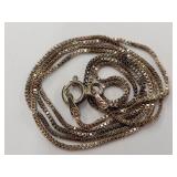 Sterling Silver Box Chain Necklace 925 Italy