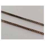 Sterling Silver Box Chain Necklace 925 Italy