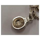 Sterling Silver Ladybug Anklet