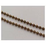 Sterling Silver Gold Tone Ball Chain Necklace