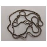 18 Sterling Silver Bead Rope Necklace