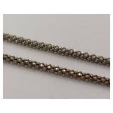 18 Sterling Silver Bead Rope Necklace