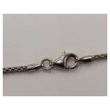 18 Sterling Silver Bead Rope Necklace