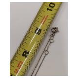 Sterling Silver Gold Tone Rhinestone Wishbone Necklace