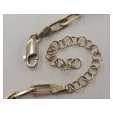 Sterling Silver Gold Tone Italian Chain Bracelet