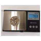 Sterling Silver Gold Tone Italian Chain Bracelet