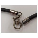 Artistic Swirl Glass Pendant Necklace With Sterling Silver