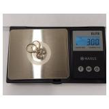 Elegant Sterling Silver Gold Tone Earrings with Stones