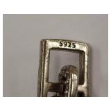 Sterling Silver Gold Tone Necklace Double Link Design