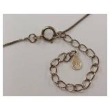 Sterling Silver Gold Tone Necklace Double Link Design