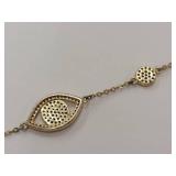 Elegant Sterling Silver Evil Eye Bracelet