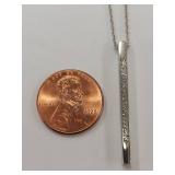 Sterling Silver Engraved Motivational Bar Necklace