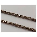Sterling Silver 925 Rope Chain Italy 20"
