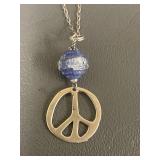 Sterling Silver Peace Necklace