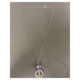 Sterling Silver Peace Necklace