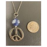 Sterling Silver Peace Necklace