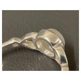Sterling Silver Polished Stone Ring 925