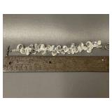 Handcrafted Clear Quartz Crystal Bead Sterling Silver Bracelet