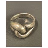 Sterling Silver 925 Knot Design Ring