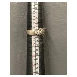 Vintage Sterling Silver Leaf Design Ring