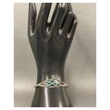 Sterling Silver Turquoise Bead Bracelet