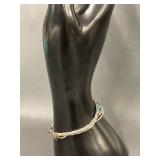 Sterling Silver Turquoise Bead Bracelet